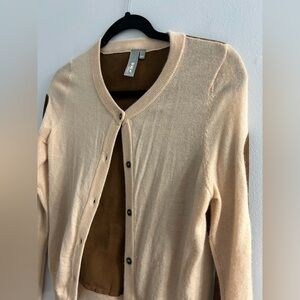 si-iae cashmere cashmere and leather sweater
